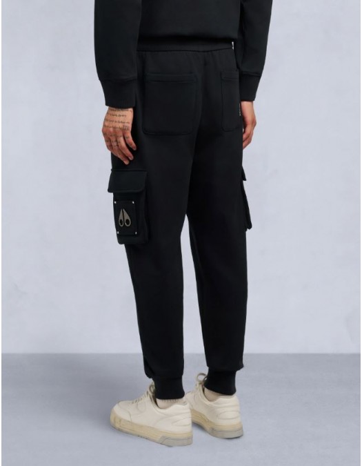 Pantaloni Moose Knuckles, HARTSFIELD CARGO JOGGER, Negru - M35MR777292