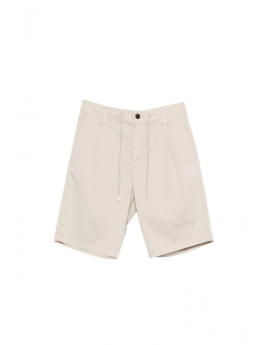 Pantaloni scurti ELEVENTY, garment-dyed cotton jogger bermuda shorts, Cream - M75BERG04TET0K00702N