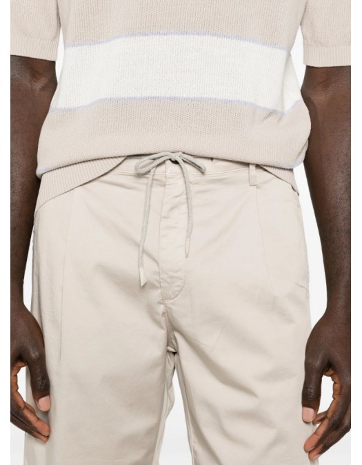 Pantaloni scurti ELEVENTY, garment-dyed cotton jogger bermuda shorts, Cream - M75BERG04TET0K00702N
