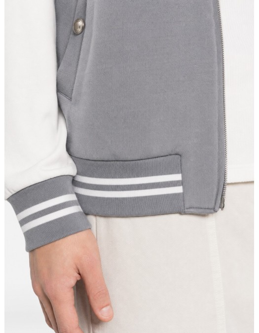 Jacheta ELEVENTY, zip-up bomber jacket, grey - M75FELM13TES0M2450800