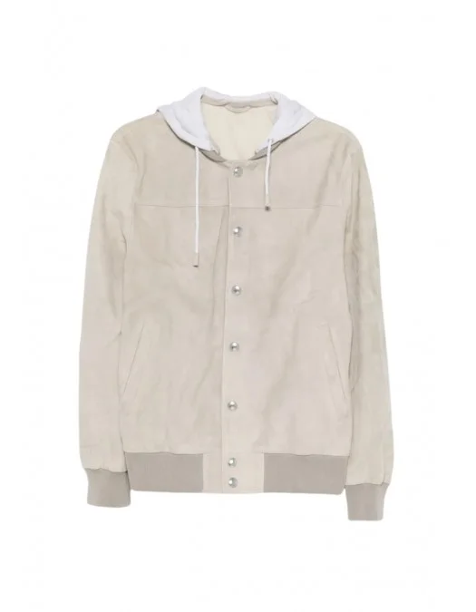 Jacheta ELEVENTY, hooded suede jacket, Cream - M75GBTM35PEL0M0330713