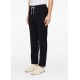 Pantaloni ELEVENTY, pinstripe wool jogger trousers with pleats, Negru - M75PANG03TES0L09511