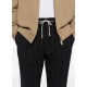 Pantaloni ELEVENTY, pinstripe wool jogger trousers with pleats, Negru - M75PANG03TES0L09511