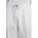 Pantaloni ELEVENTY, garment-dyed cotton linen pleated joggers, Alb - M75PANG03TET0K00701N