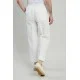 Pantaloni ELEVENTY, garment-dyed cotton linen pleated joggers, Alb - M75PANG03TET0K00701N