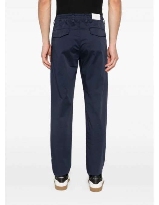 Pantaloni ELEVENTY, Stretch cottton pants, Bleumarin - M75PANG03TET0K00711N