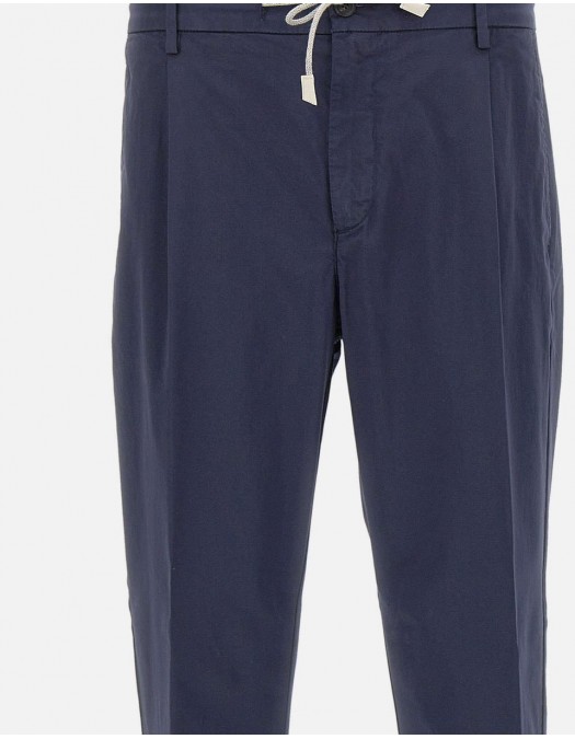 Pantaloni ELEVENTY, Stretch cottton pants, Bleumarin - M75PANG03TET0K00711N