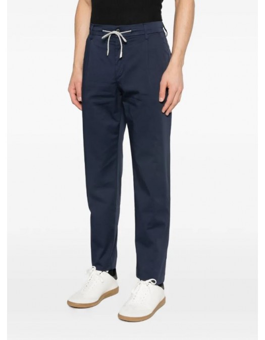 Pantaloni ELEVENTY, Stretch cottton pants, Bleumarin - M75PANG03TET0K00711N