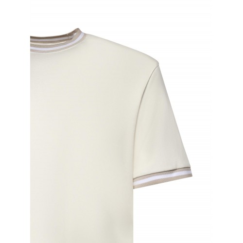 Tricou ELEVENTY, cotton jersey t-shirt, Cream