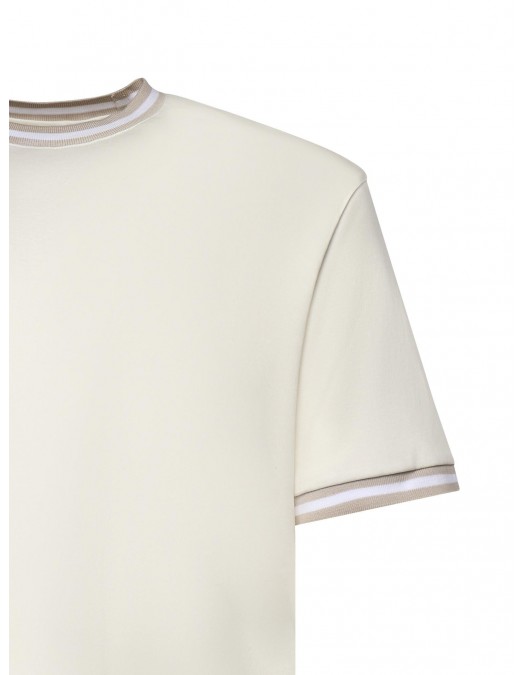 Tricou ELEVENTY, cotton jersey t-shirt, Cream - M75TSHM13TES0M291010301