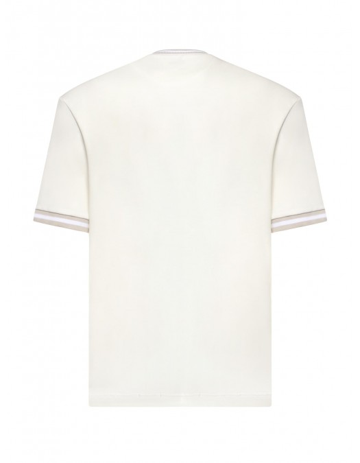 Tricou ELEVENTY, cotton jersey t-shirt, Cream - M75TSHM13TES0M291010301