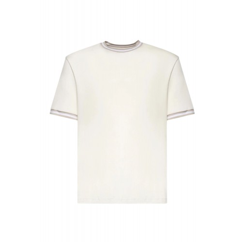 Tricou ELEVENTY, cotton jersey t-shirt, Cream