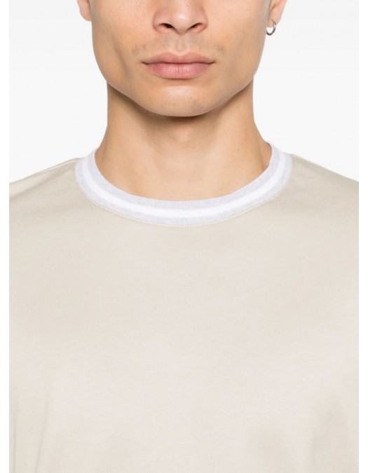 Tricou ELEVENTY, cotton jersey t-shirt, Beige - M75TSHM13TES0M291021301