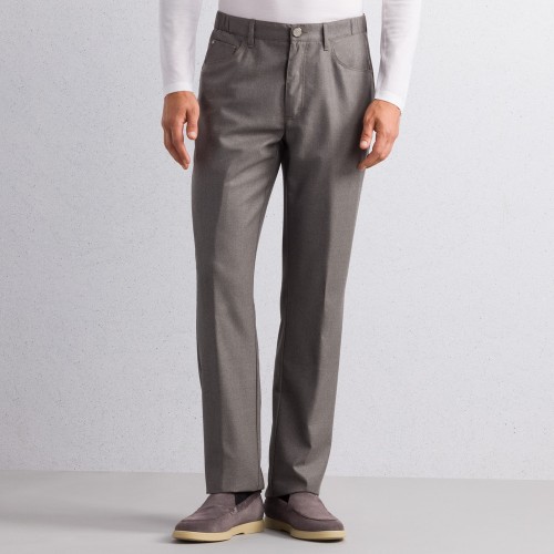 PANTALONI STEFANO RICCI , Logo Insert, Wool, Casual, Grey PANTALONI STEFANO RICCI , Logo Insert, Wool, Casual, Grey