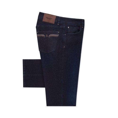 BLUGI STEFANO RICCI, Logo Insert, Blend Tapered, Navy Blue BLUGI STEFANO RICCI, Logo Insert, Blend Tapered, Navy Blue
