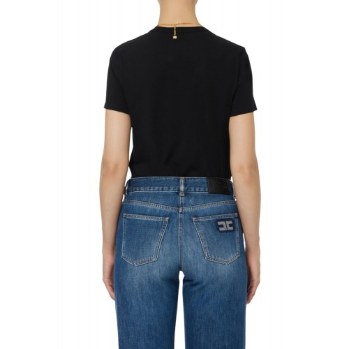TRICOU ELISABETTA FRANCHI, accesorizat, Negru TRICOU ELISABETTA FRANCHI, accesorizat, Negru