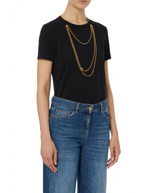 TRICOU ELISABETTA FRANCHI, accesorizat, Negru - MA00956E2110 TRICOU ELISABETTA FRANCHI, accesorizat, Negru - MA00956E2110