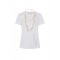 TRICOU ELISABETTA FRANCHI, accesorizat, Alb