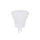 Top ELISABETTA FRANCHI, Knot T-shirt, Alb - MA01161E2270