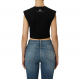 TOP ELISABETTA FRANCHI, Jewel Logo, Slim, Black - MA01656E2110 TOP ELISABETTA FRANCHI, Jewel Logo, Slim, Black - MA01656E2110