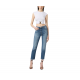 TOP ELISABETTA FRANCHI, Jewel Logo, Slim, White - MA01656E2270 TOP ELISABETTA FRANCHI, Jewel Logo, Slim, White - MA01656E2270