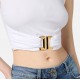 TOP ELISABETTA FRANCHI, Jewel Logo, Slim, White - MA01656E2270 TOP ELISABETTA FRANCHI, Jewel Logo, Slim, White - MA01656E2270