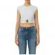 TOP ELISABETTA FRANCHI, Jewel Logo, Slim, Starlight Grey - MA01656E2EA7 TOP ELISABETTA FRANCHI, Jewel Logo, Slim, Starlight Grey - MA01656E2EA7