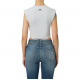 TOP ELISABETTA FRANCHI, Jewel Logo, Slim, Starlight Grey - MA01656E2EA7 TOP ELISABETTA FRANCHI, Jewel Logo, Slim, Starlight Grey - MA01656E2EA7