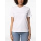 Tricou ELISABETTA FRANCHI, Logo Embroidery Cotton T-Shirt, Alb - MA01761E2270