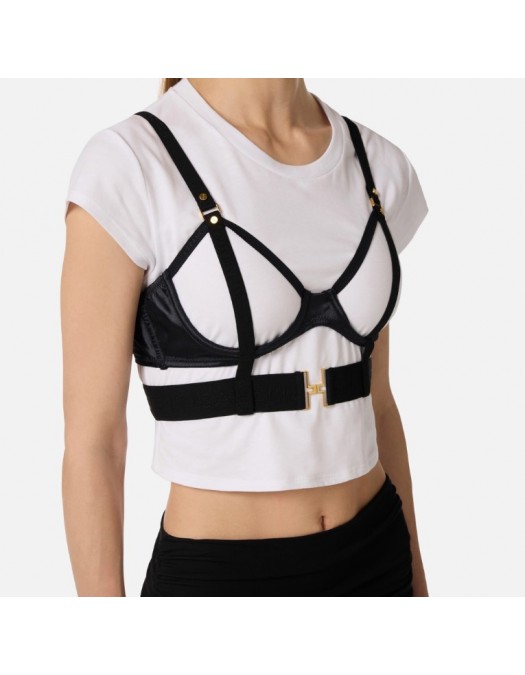 Tricou ELISABETTA FRANCHI, Jersey T-shirt with bra - MA02161E2392