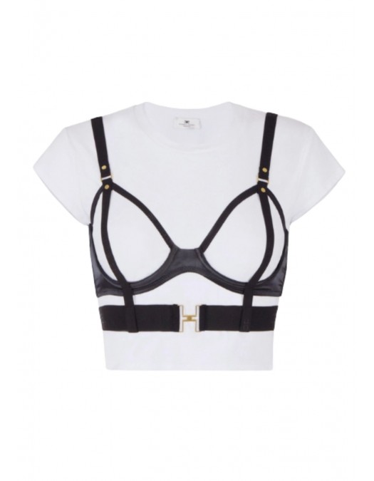Tricou ELISABETTA FRANCHI, Jersey T-shirt with bra - MA02161E2392