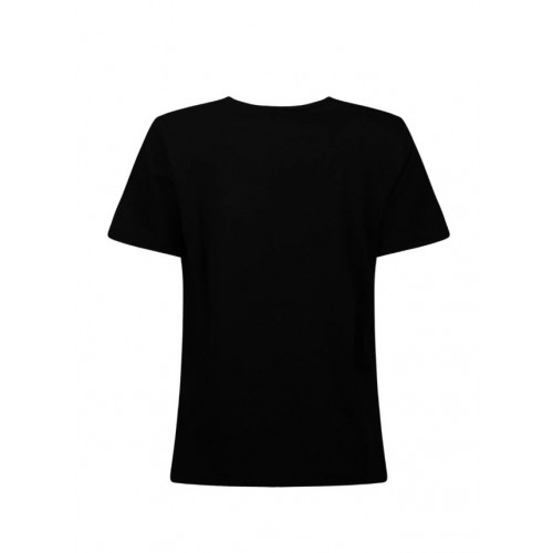 Tricou ELISABETTA FRANCHI, embossed T-shirt, Negru