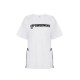 Tricou ELISABETTA FRANCHI, Jersey T-shirt with drawstring, Alb - MA72G61E2270