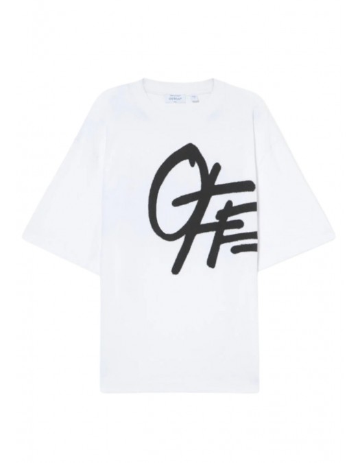 Tricou OFF WHITE, Spray Logo Skate T-shirt,Alb - OMAA120S26J00L100