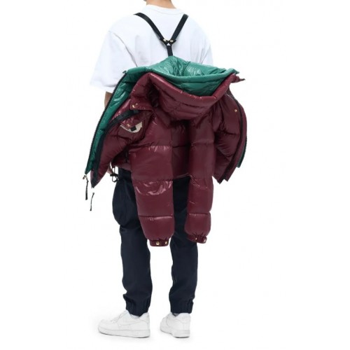 Geaca ALPHASTYLE, Kudu Double Hood Down Jacket, Rosu