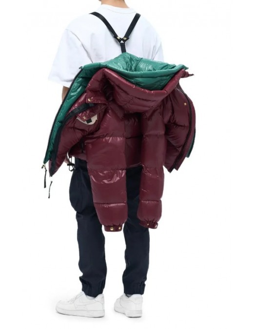 Geaca ALPHASTYLE, Kudu Double Hood Down Jacket, Rosu - MAFP3035BUR