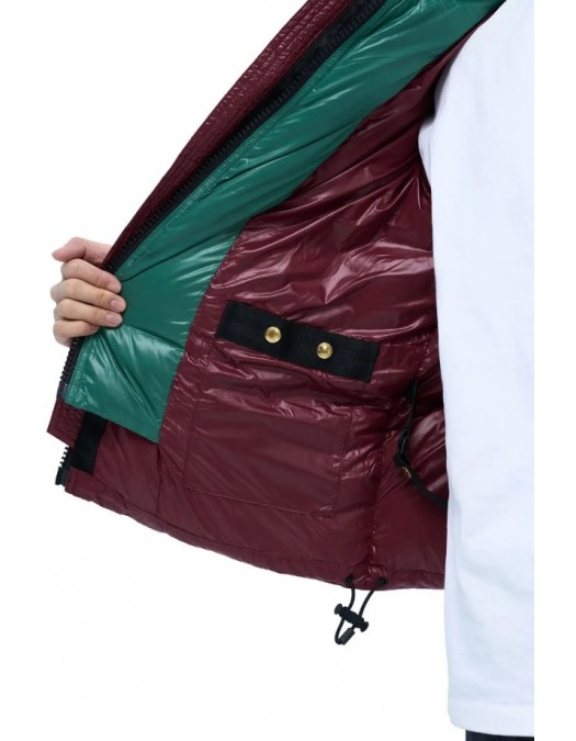 Geaca ALPHASTYLE, Kudu Double Hood Down Jacket, Rosu - MAFP3035BUR