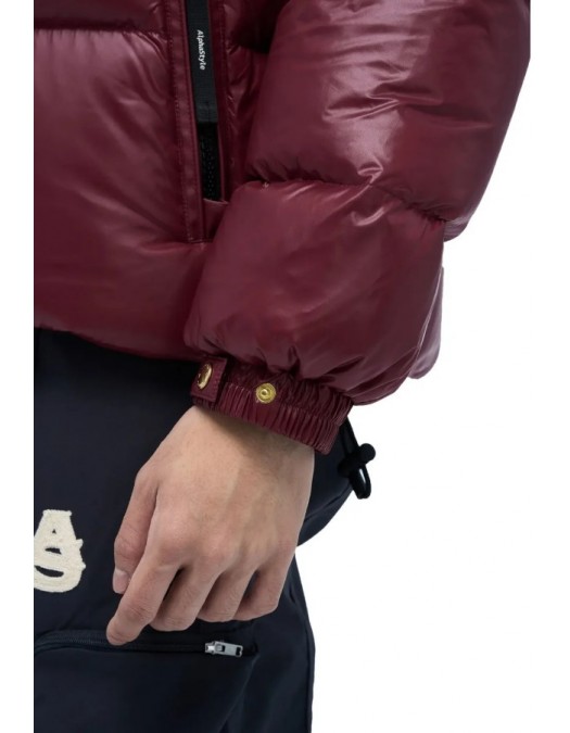 Geaca ALPHASTYLE, Kudu Double Hood Down Jacket, Rosu - MAFP3035BUR