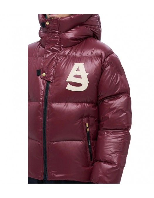 Geaca ALPHASTYLE, Kudu Double Hood Down Jacket, Rosu - MAFP3035BUR