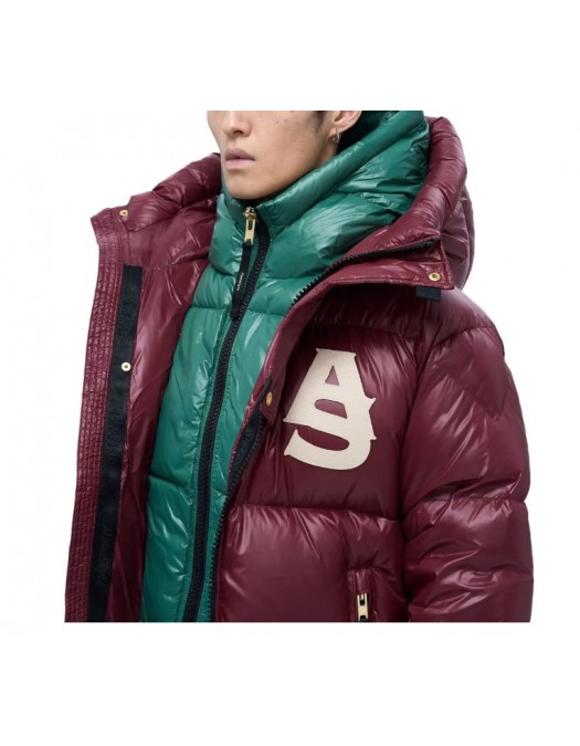 Geaca ALPHASTYLE, Kudu Double Hood Down Jacket, Rosu - MAFP3035BUR