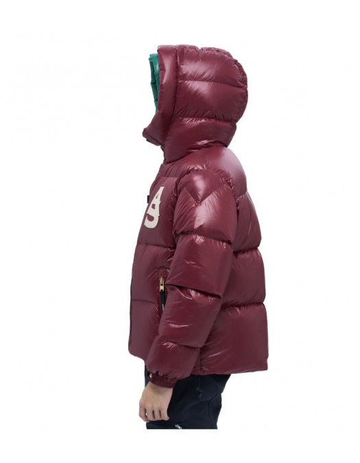 Geaca ALPHASTYLE, Kudu Double Hood Down Jacket, Rosu - MAFP3035BUR