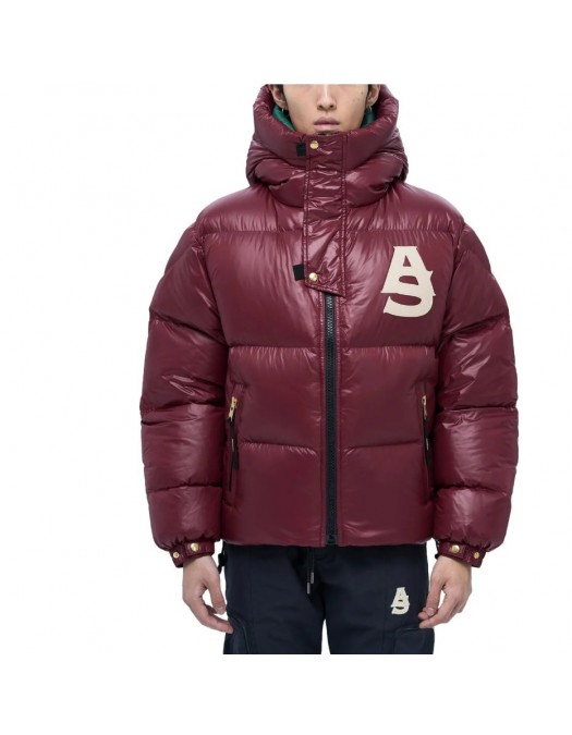 Geaca ALPHASTYLE, Kudu Double Hood Down Jacket, Rosu - MAFP3035BUR