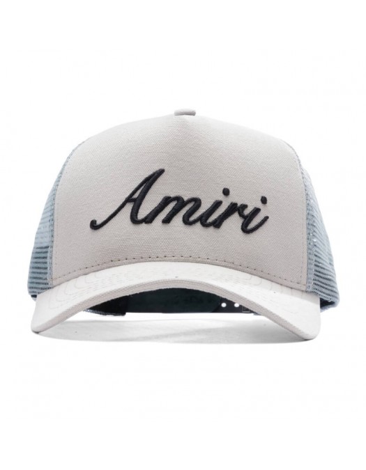 Sapca AMIRI, Script Trucker, White Blue - MAH008271UNI