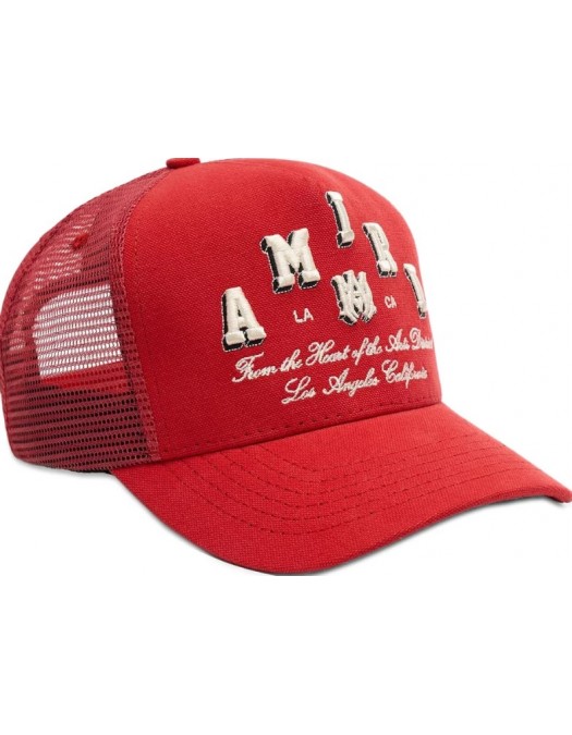 Sapca AMIRI, Varsity Trucker Hat, Red - MAH018610UNI