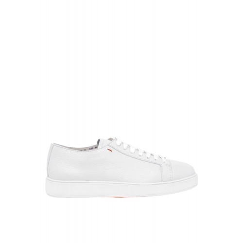 Sneakers SANTONI, Casual, Leather, Alb