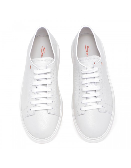 Sneakers SANTONI, Casual, Leather, Alb - MBCD21430BARCMMDI48