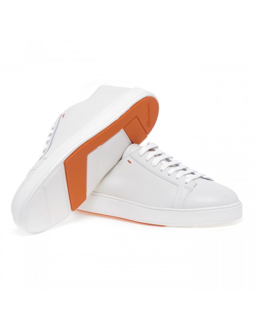 Sneakers SANTONI, Casual, Leather, Alb - MBCD21430BARCMMDI48