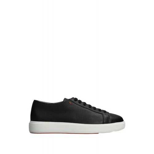 Sneakers SANTONI, Damps Sneakers In Black Leather
