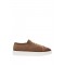Sneakers SANTONI, Suede Sneakers In Brown Leather