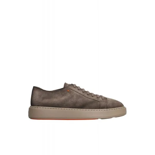 Sneakers SANTONI,Godfrey Sneakers In Brown Suede